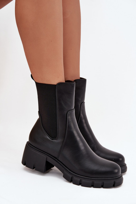 Botas de mujer reloj Eko Piel de color negro Kyra