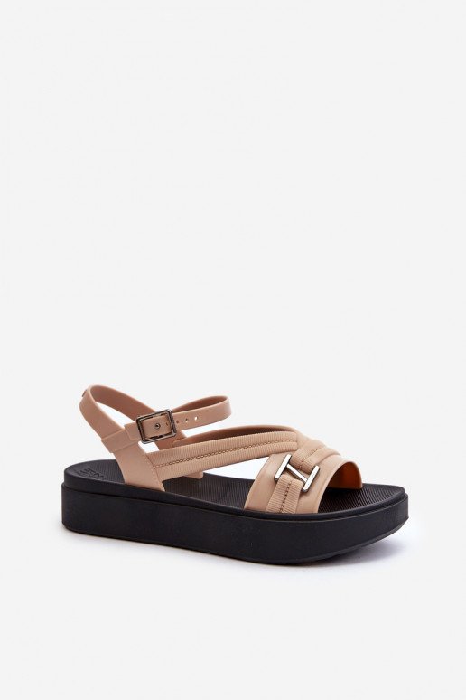 Fragante Sandalias de mujer con una plataforma ZAXY LL285063 beige