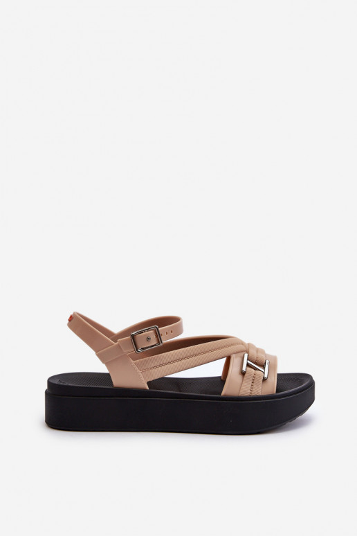 Fragante Sandalias de mujer con una plataforma ZAXY LL285063 beige