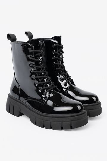 de color negro lacado botas altas de montar na masyAnej podeszAie