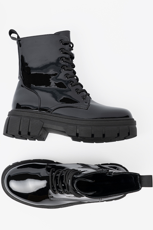 de color negro lacado botas altas de montar na masyAnej podeszAie de color negro lacado botas altas de montar na masyAnej podeszAie