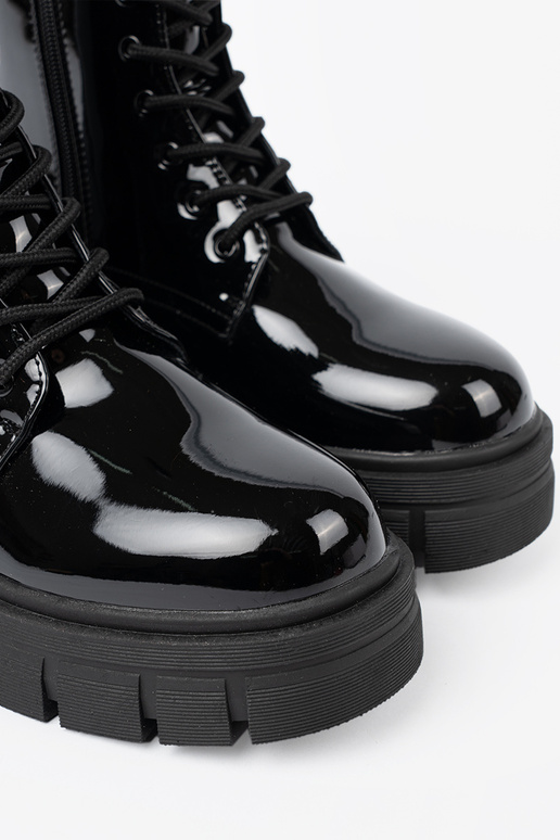 de color negro lacado botas altas de montar na masyAnej podeszAie de color negro lacado botas altas de montar na masyAnej podeszAie