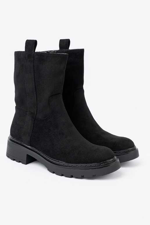 Elegante zapatos en el tobillo z grubą, czarną podeszAą