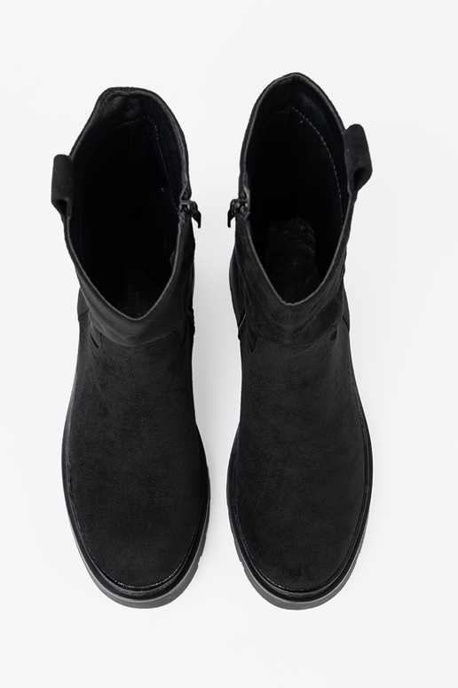 Elegante zapatos en el tobillo z grubą, czarną podeszAą