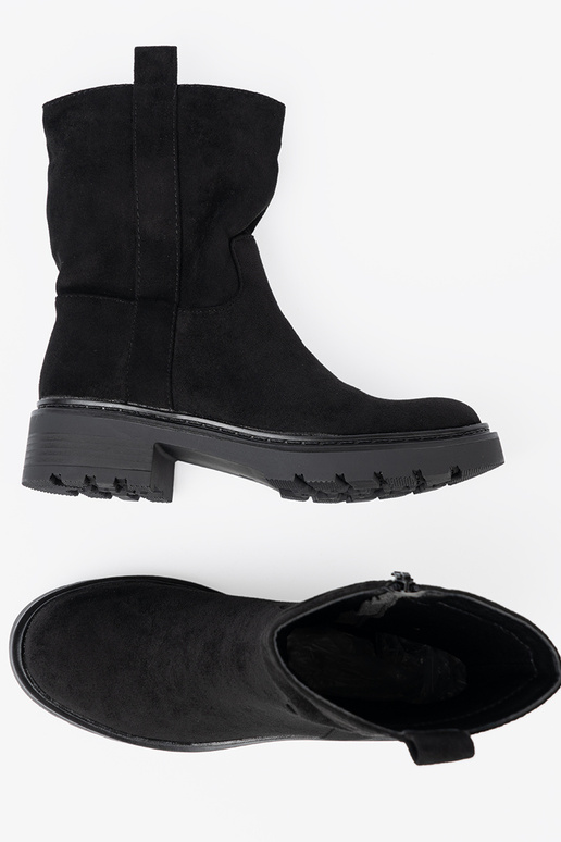 Elegante zapatos en el tobillo z grubą, czarną podeszAą