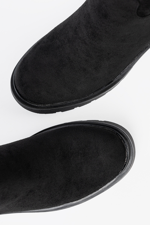 Elegante zapatos en el tobillo z grubą, czarną podeszAą