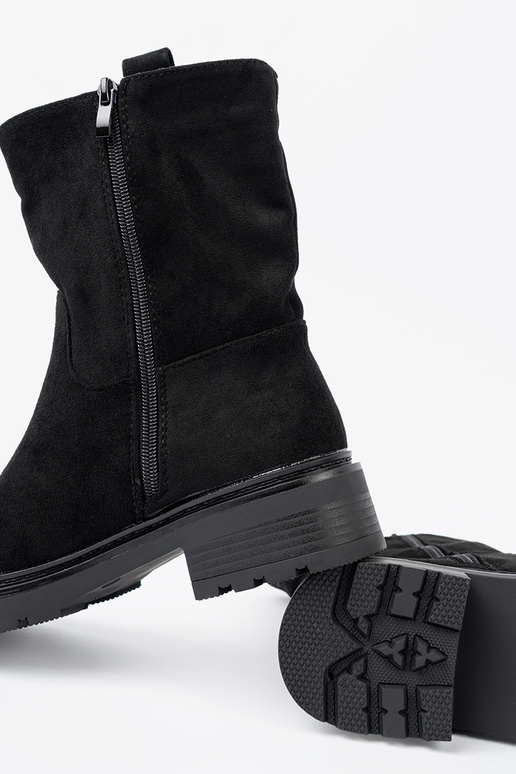 Elegante zapatos en el tobillo z grubą, czarną podeszAą