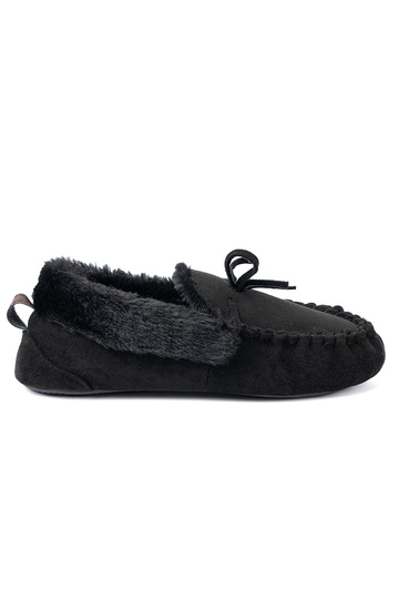 Suave, de color negro kapcie typu mocasines con un arco 2