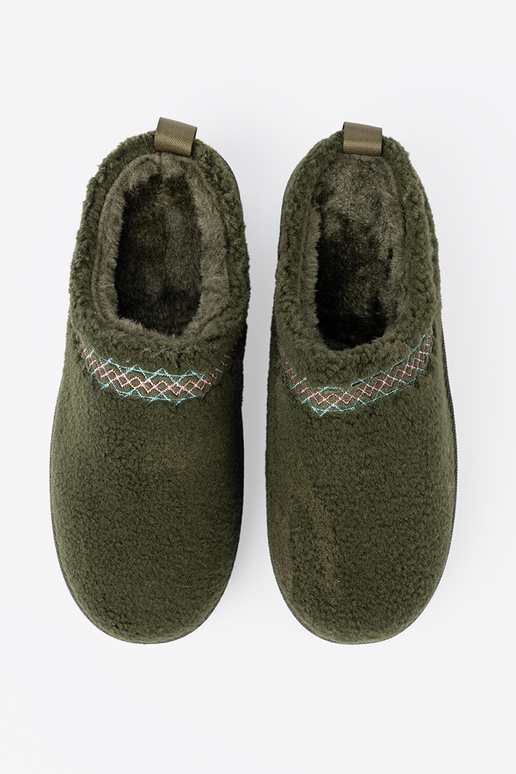 de color caqui, miękkie zapatos a'la Botas de nieve bez pięty