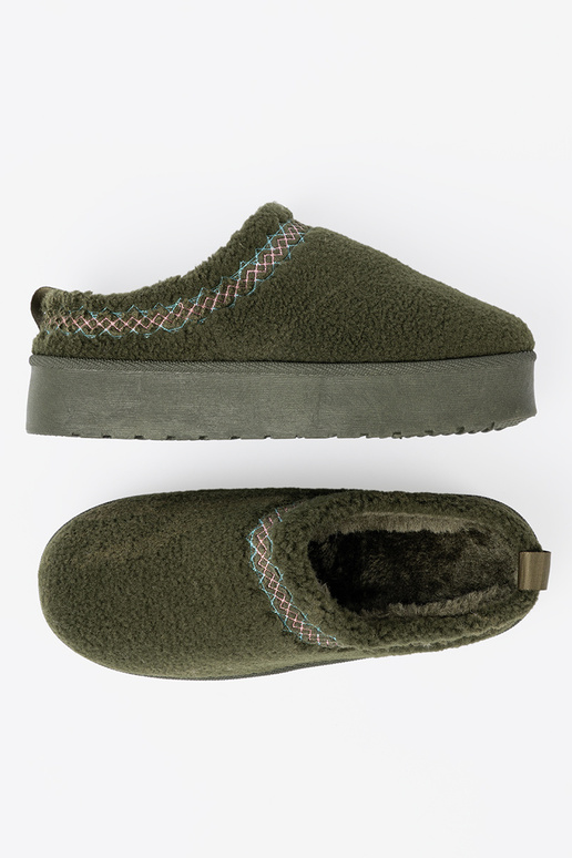 de color caqui, miękkie zapatos a'la Botas de nieve bez pięty