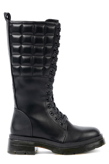 modelo clásico de color negro botas largas z cordonesm i suAakiem 2