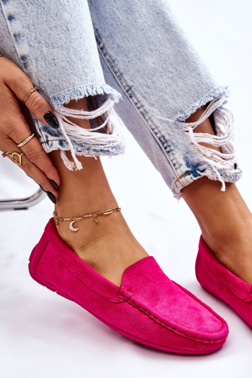 Mocasines de ante Femenino color rosa Morreno