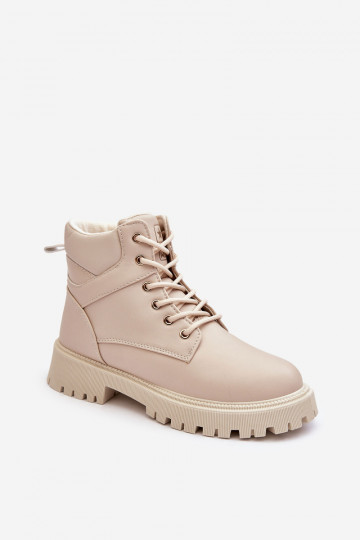 Femenino zapatos con cremalleras calentamiento beige Gremiva