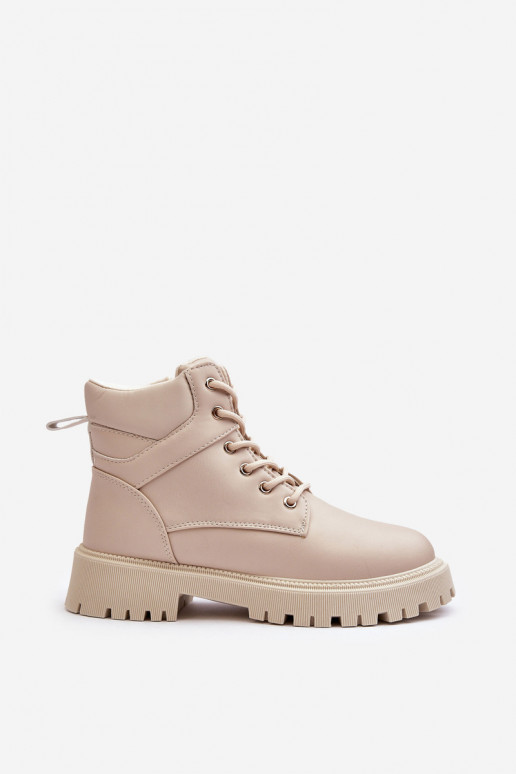 Femenino zapatos con cremalleras calentamiento beige Gremiva