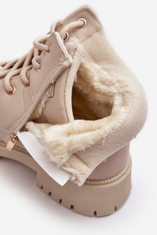 Femenino zapatos con cremalleras calentamiento beige Gremiva