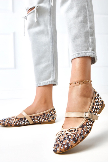 Bailarinas de malla con estampado de leopardo y cristales Elasida 2
