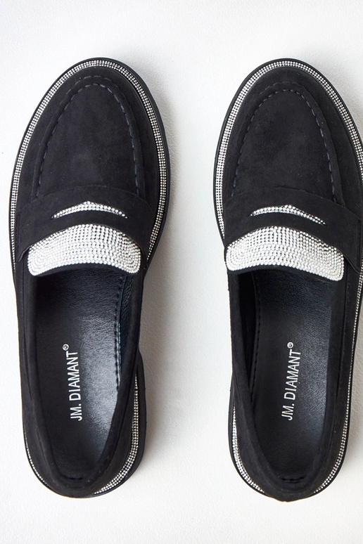 Mocasines negros de ante sintético...