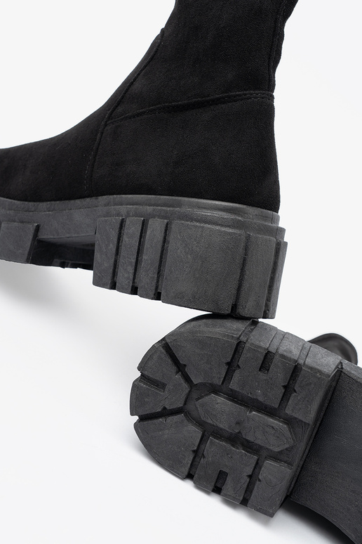 Botas de ante negras para mujer