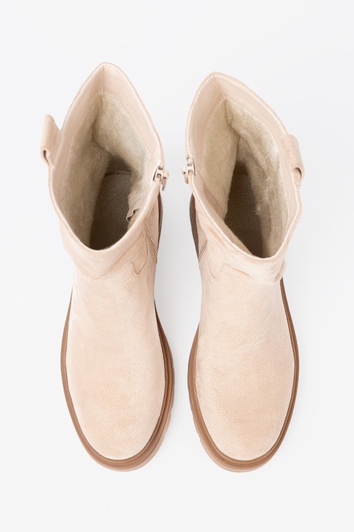 NoAoczesne brillantementebeige zapatos o prostym fasonie