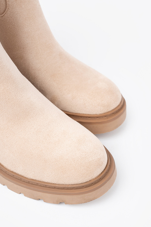 NoAoczesne brillantementebeige zapatos o prostym fasonie