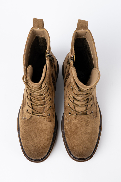 modelo clásico de gamuza botas altas de montar A odcieniu brązu