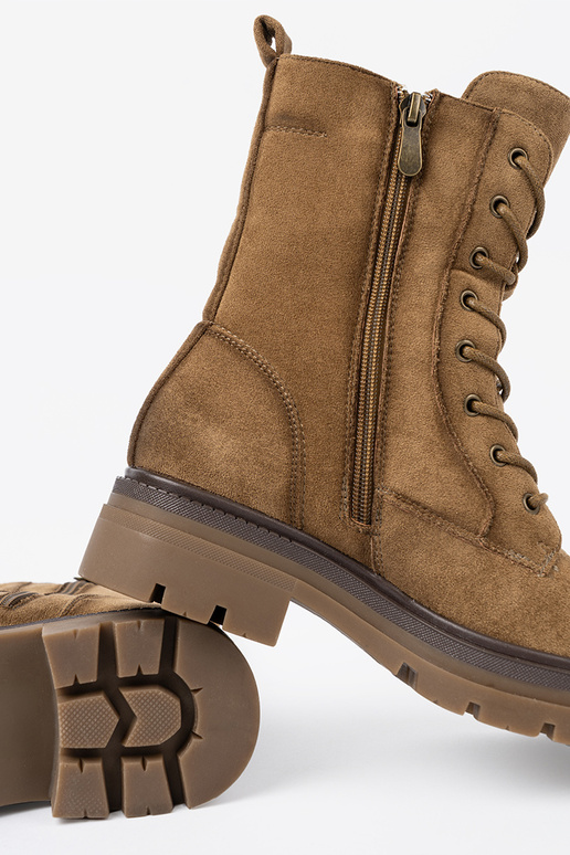 modelo clásico de gamuza botas altas de montar A odcieniu brązu