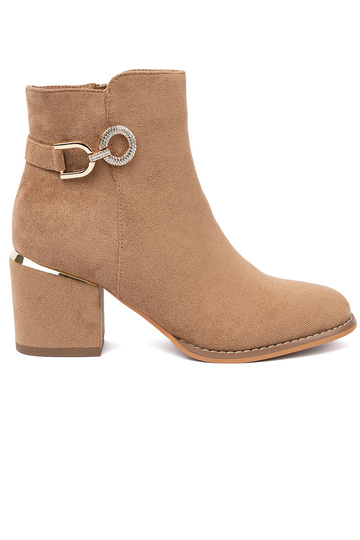 Elegante zapatos A odcieniu brillantementemarrónm ze doradom detalem 2