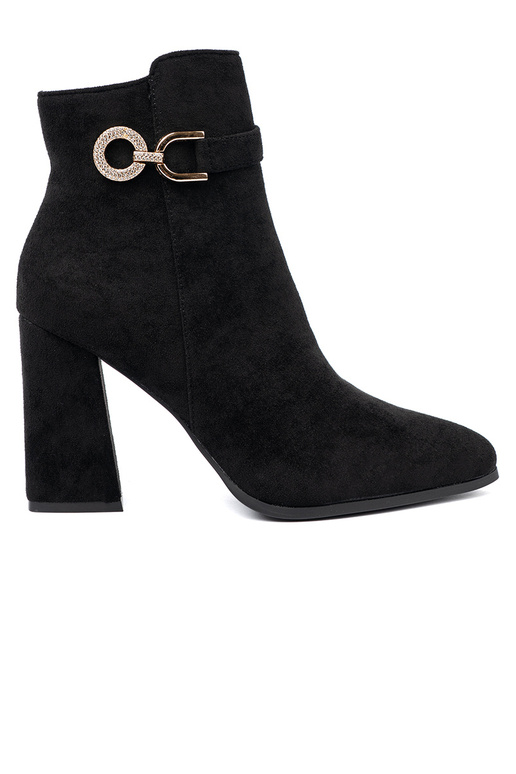 Estilo elegante de color negro zapatos z biżuteryjnym akcentem