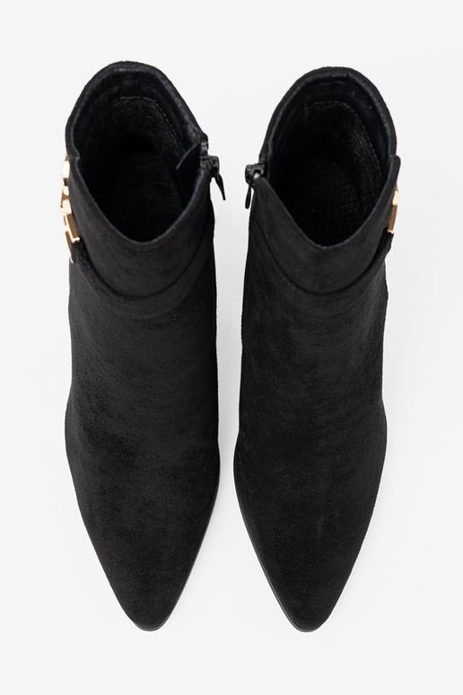 Estilo elegante de color negro zapatos z biżuteryjnym akcentem