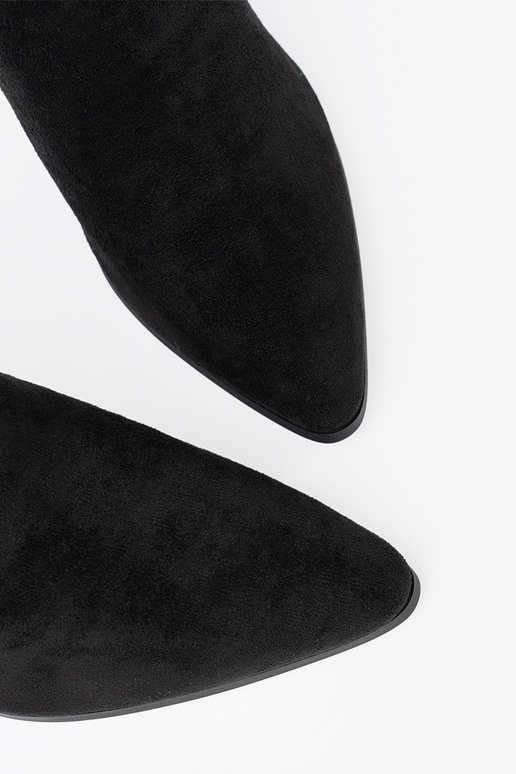 Estilo elegante de color negro zapatos z biżuteryjnym akcentem