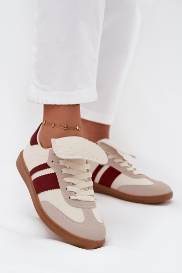 Zapatos deportivos bajos para mujer color burdeos Ardira