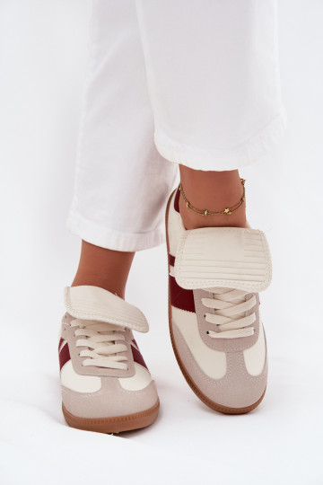 Zapatos deportivos bajos para mujer color burdeos Ardira 2