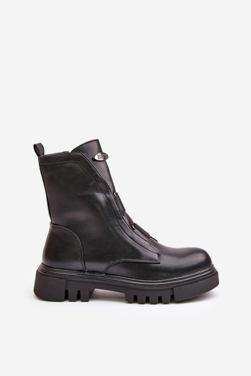 calentamiento botines de trabajo Femenino Al castillo Eko Piel de color negro Tiene queilyra