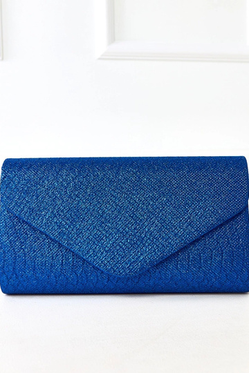 Bolso de mano en forma de sobre azul Circle