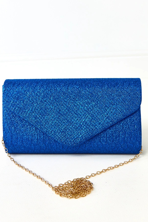 Bolso de mano en forma de sobre azul... Bolso de mano en forma de sobre azul...
