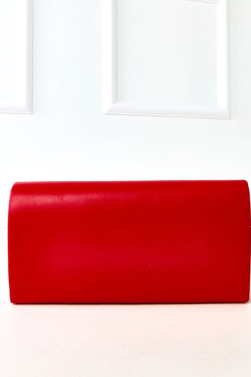 Bolso de mano en forma de sobre rojo Vinson 2