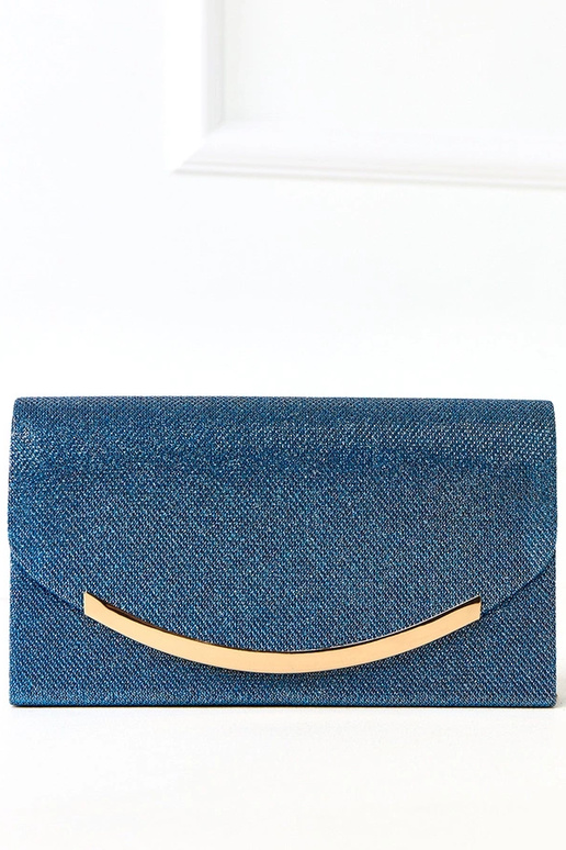 Bolso de mano en forma de sobre azul... Bolso de mano en forma de sobre azul...