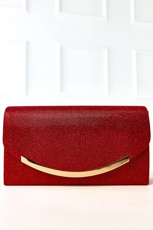 Bolso de mano en forma de sobre rojo... Bolso de mano en forma de sobre rojo...