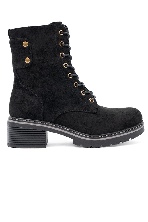 de color negro atado para arriba botas altas de montar z grubą podeszAą