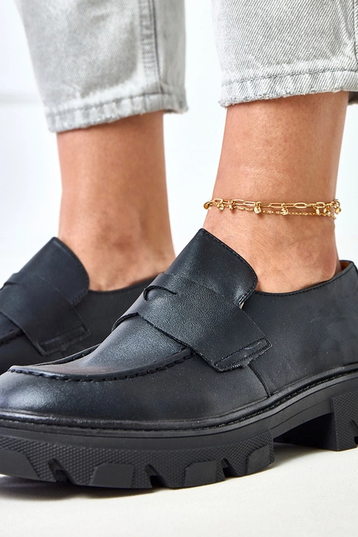 Mocasines negros mate para mujeres Kirna Mocasines negros mate para mujeres Kirna