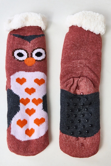 Calcetines rosas con búho Lotis 2