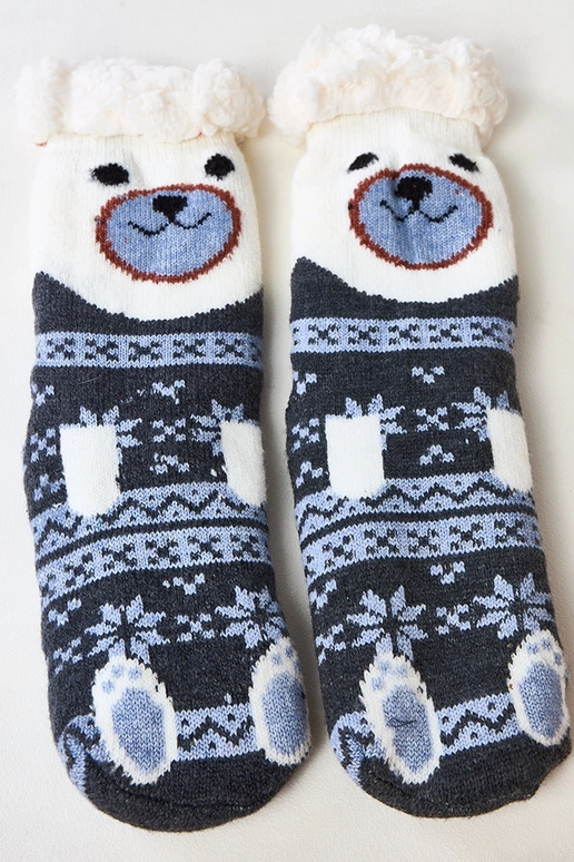 Calcetines color grafito con pelo Lotis