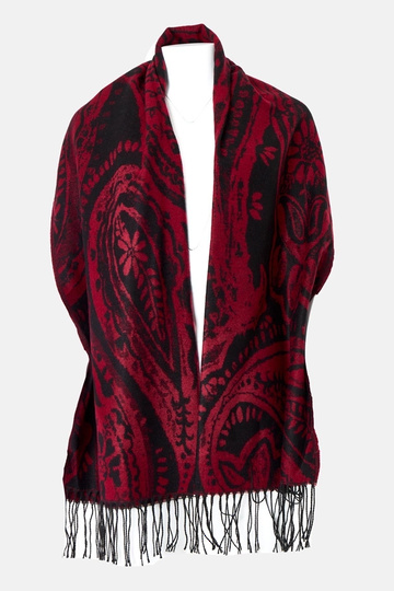 Bufanda rojo y negro con...