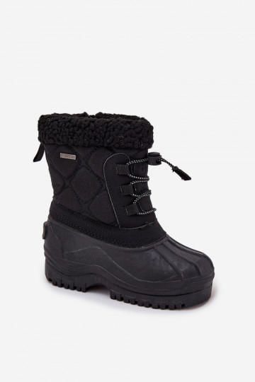 Botas de nieve infantiles cálidas en negro Big Star OO374073