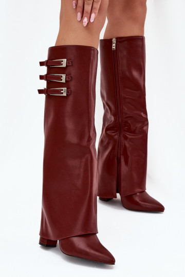 Botas de nieve de mujer con plataforma y costuras Big Star SS274129 color arena