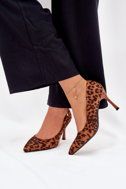 Zapatos de tacón alto para mujeres con estampado de leopardo "Vinceza 62264" color marrón Zapatos de tacón alto para mujeres con estampado de leopardo "Vinceza 62264" color marrón