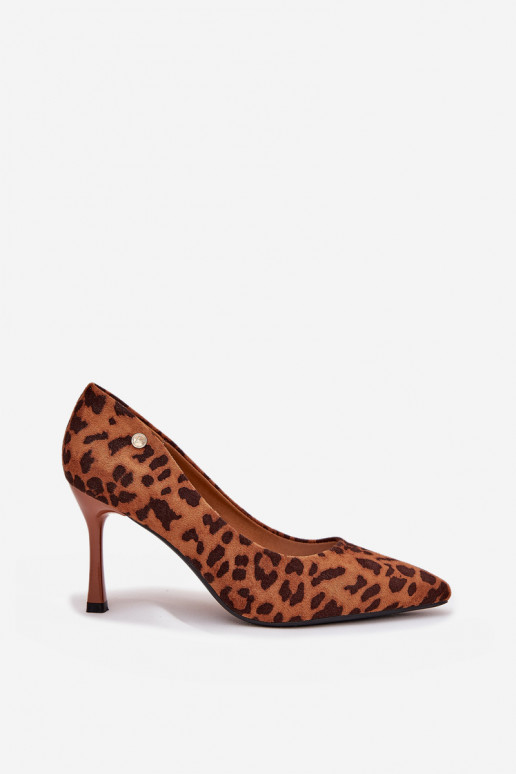 Zapatos de tacón alto para mujeres con estampado de leopardo "Vinceza 62264" color marrón Zapatos de tacón alto para mujeres con estampado de leopardo "Vinceza 62264" color marrón