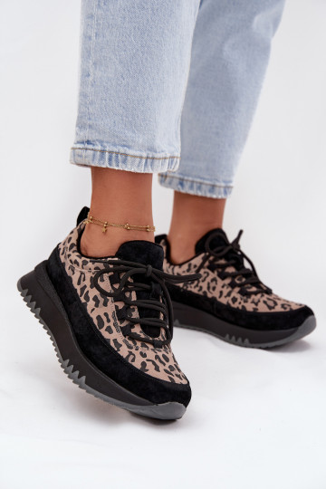 de gamuza calentamiento Zapatillas modelo zapatos. Femenino con una plataforma Vinceza 66836 con estampados de piel de leopardo  2