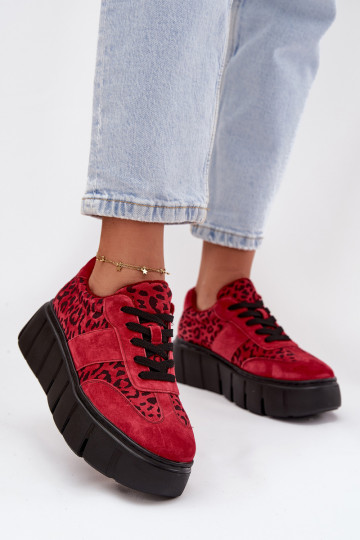 de gamuza calentamiento Zapatillas modelo zapatos. Femenino con una plataforma Vinceza 66841 con estampados de piel de leopardo  2