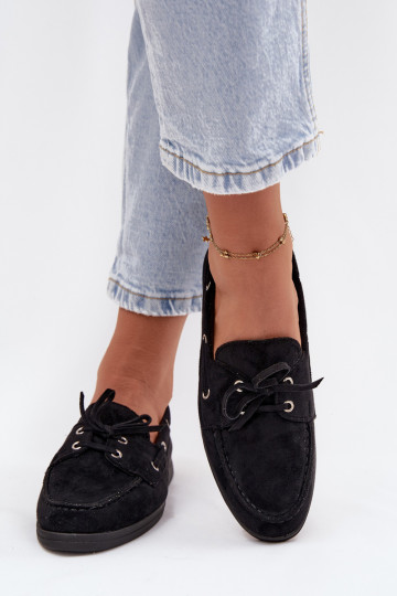 Mocasines de mujer negros con detalles elegantes Calivra 2